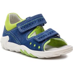 Sandały SUPERFIT - 4-00030-82 S Blau/Grun. Niebieskie sandały chłopięce Superfit, ze skóry, bez zapięcia. W wyprzedaży za 189,00 zł.
