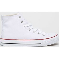 Answear - Buty. Białe trampki i tenisówki damskie ANSWEAR, bez wzorów, z materiału, na sznurówki. W wyprzedaży za 59,90 zł.