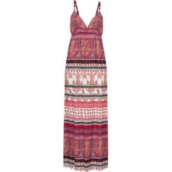 Długa sukienka bonprix czerwony wzorzysty. Czerwone sukienki damskie bonprix, z nadrukiem, bez kołnierzyka, z długim rękawem, długie, maxi. Za 129,99 zł.