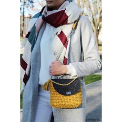 TOREBKA KNOTS BRAID BAG// mustard. Żółte torebki klasyczne damskie Pakamera, bez wzorów, z bawełny, na ramię, bez dodatków. Za 165,00 zł.