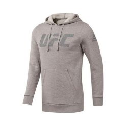 Reebok UFC FG PULLOVER HOODIE, DH6135 | MEN | SWETSHRT | MIESZANE MA | M. Szare bluzy damskie Reebok, m, bez wzorów, bez rękawów, z kapturem. W wyprzedaży za 253,62 zł.