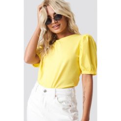 T-shirty damskie: Trendyol T-shirt z bufiastym rękawem - Yellow