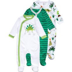 Bielizna chłopięca: Next DINOSAUR SLEEPSUITS BABY 3 PACK Piżama green/white