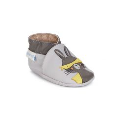 Kapcie niemowlęce Dziecko Robeez SUPER RABBIT. Szare kapcie chłopięce marki Robeez. Za 149,00 zł.