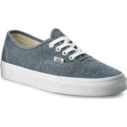 Tenisówki VANS - Authentic VN0A38EMQ8U (Jersey) Blue/True White. Niebieskie półbuty damskie marki Vans, bez wzorów, z gumy, bez zapięcia. W wyprzedaży za 219,00 zł.