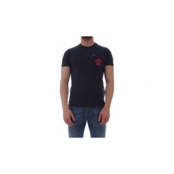 T-shirty z krótkim rękawem Sun68 T19102. Niebieskie t-shirty męskie SUN68, s, bez wzorów, bez kołnierzyka, krótkie. Za 202,49 zł.