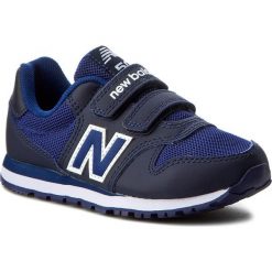 Sneakersy NEW BALANCE - KV500BBY Granatowy. Niebieskie półbuty dziewczęce New Balance, bez wzorów, ze skóry ekologicznej, na rzepy. Za 229,00 zł.