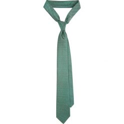 Krawat Zielony w Mikrowzór. Zielone krawaty męskie LANCERTO, na studniówkę, bez wzorów, z tkaniny, eleganckie. Za 79,90 zł.