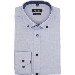 Koszula bexley 2674 długi rękaw slim fit niebieski. Niebieskie koszule męskie Recman, m, bez wzorów, bez kołnierzyka, z długim rękawem. Za 139,00 zł.