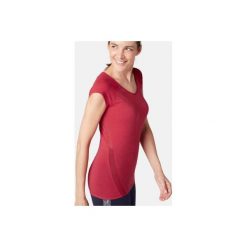Koszulka krótki rękaw Gym & Pilates 530 damska. Niebieskie koszulki damskie DOMYOS, s, bez wzorów, z elastanu, bez kołnierzyka. Za 59,99 zł.