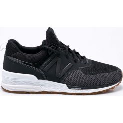 New Balance - Buty MS574EMK. Czarne buty sportowe męskie New Balance, z materiału, na sznurówki, na fitness i siłownię. W wyprzedaży za 399,90 zł.
