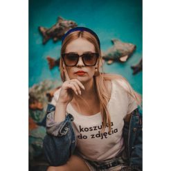 Koszulka do zdjęcia. Koszulki damskie Pakamera, s, z nadrukiem, z bawełny, bez kołnierzyka. Za 99,00 zł.