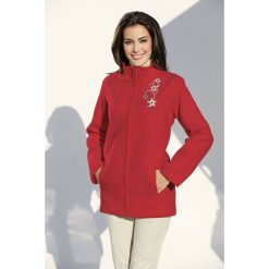 Damska bluza KADRIA RED. Czerwone bluzy sportowe damskie IVET, bez wzorów, z materiału, bez rękawów, bez kaptura. W wyprzedaży za 59,00 zł.