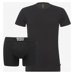 Levi's Zestaw Czarny. Czarne koszulki męskie Levi's®, s, bez wzorów, z elastanu, bez kołnierzyka, bez rękawów. Za 137,95 zł.
