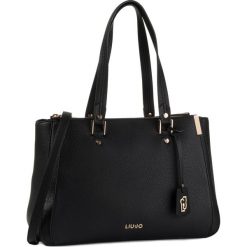Torebka LIU JO - L Double Zip Satchel N69012 E0033 Nero 22222. Czarne torebki klasyczne damskie Liu Jo, bez wzorów, ze skóry ekologicznej, klasyczne, bez dodatków. Za 689,00 zł.