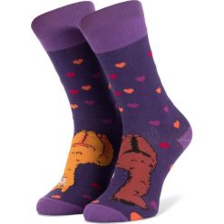 Skarpety Wysokie Unisex CUP OF SOX - Lamy Co Nie Robią Dramy Fioletowy Kolorowy. Fioletowe skarpetki damskie Cup of sox, bez wzorów, z elastanu. Za 24,00 zł.