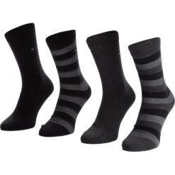 Zestaw 4 par wysokich skarpet męskich TOMMY HILFIGER - 482002001 Black 200. Szare skarpetki męskie TOMMY HILFIGER, bez wzorów, z elastanu. Za 109,99 zł.
