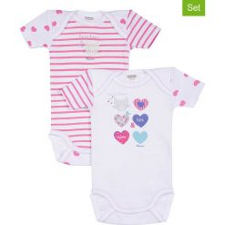 Body (2 szt.) w kolorze białym i jasnoróżowym. Różowe body niemowlęce Absorba & DIM, z nadrukiem, z bawełny, bez rękawów. W wyprzedaży za 32,95 zł.