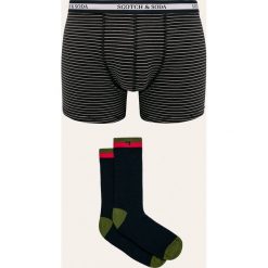 Scotch & Soda - Bokserki i skarpety. Niebieskie skarpetki męskie Scotch & Soda, bez wzorów, z elastanu. W wyprzedaży za 59,90 zł.