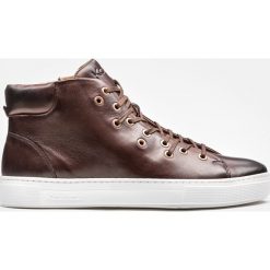Brązowe sneakersy męskie. Pomarańczowe sneakersy męskie marki Kazar, na sznurówki. Za 549,00 zł.