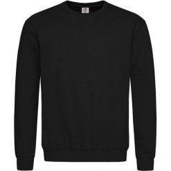 Czarna Bluza Męska, Okrągły Dekolt -STEDMAN- Bez Kaptura, Jednokolorowa, Bez Nadruku SWJNPLST4000blackopal. Czarne bluzy męskie Stedman, m, w paski, z bawełny, klasyczne, z okrągłym kołnierzem, bez rękawów, bez kaptura. Za 115,00 zł.