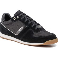 Sneakersy BOSS - Glaze 50407903 10214592 01 Black 002. Czarne sneakersy męskie Boss, bez wzorów, z zamszu, bez zapięcia. W wyprzedaży za 379,00 zł.