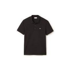 Koszulki polo z krótkim rękawem Lacoste Slim Fit Polo SS. Czarne koszulki męskie Lacoste, m, bez wzorów, z krótkim rękawem. Za 353,25 zł.