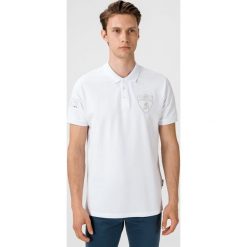 Lamborghini Polo Koszulka Biały. Białe podkoszulki męskie Lamborghini, l, z haftami, z bawełny, polo, bez rękawów. Za 498,95 zł.