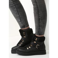 Buty zimowe damskie: Czarne Traperki Browned Eye Girl
