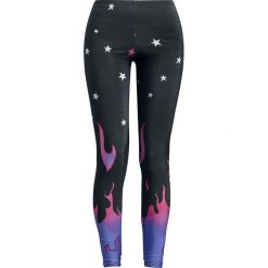 Hell Bunny Pinball Leggings Legginsy czarny. Czarne legginsy marki Hell Bunny, xl, z nadrukiem, z materiału. Za 99,90 zł.