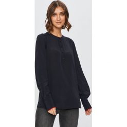 Tommy Hilfiger - Bluzka. Bluzki damskie TOMMY HILFIGER, na co dzień, l, bez wzorów, z wiskozy, eleganckie, ze stójką, z długim rękawem. Za 399,90 zł.