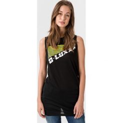 Diesel T-Erina Top Czarny. Czarne podkoszulki damskie Diesel, xs, z nadrukiem, z bawełny, bez kołnierzyka, bez rękawów. Za 309,95 zł.