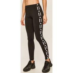 Kappa - Legginsy. Czarne spodnie damskie Kappa, s, z aplikacjami, z elastanu. Za 199,90 zł.