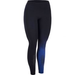 Legginsy do treningu crossowego damskie. Niebieskie legginsy damskie DOMYOS, m, bez wzorów, z elastanu. Za 89,99 zł.