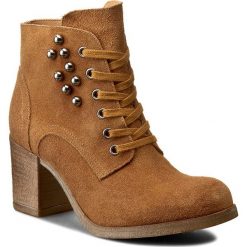 Botki ANN MEX - 7876 12DR Rudy. Czarne botki damskie na obcasie marki Ann Mex, ze skóry. W wyprzedaży za 289,00 zł.