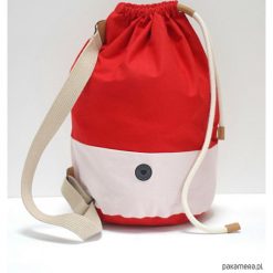 Torba Baggy Red. Czerwone torebki klasyczne damskie marki Pakamera, w kolorowe wzory, z bawełny, małe. Za 159,00 zł.
