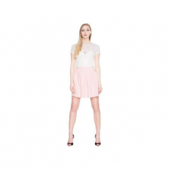 NOWOŚĆ! Rozkloszowana spódnica z koła SL6080P. Różowe spódniczki rozkloszowane marki Soleil, na wiosnę, xs, z elastanu, klasyczne. Za 79,00 zł.