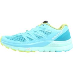 Salomon SENSE PRO MAX Obuwie do biegania Szlak blue curacao/beach glass/acid lime. Niebieskie buty damskie do biegania marki Salomon, z tworzywa sztucznego. W wyprzedaży za 519,20 zł.