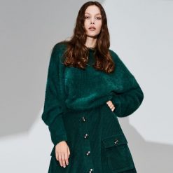 Puszysty sweter - Turkusowy. Niebieskie swetry klasyczne damskie Reserved, m. Za 199,99 zł.