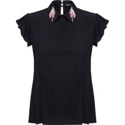 Top MARKUS LUPFER MATCH STICK SEQUIN BETTY. Różowe bluzki damskie Markus Lupfer, z aplikacjami, z jeansu, z falbankami. W wyprzedaży za 670,00 zł.