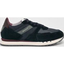Gant - Buty David. Niebieskie buty sportowe męskie marki GANT, ze skóry, na sznurówki. W wyprzedaży za 349,90 zł.