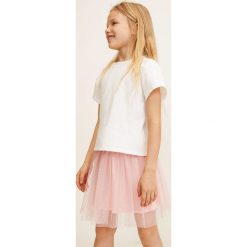 Mango Kids - Spódnica dziecięca Glam 110-164 cm. Różowe spódniczki dziewczęce Mango Kids, bez wzorów, z bawełny, mini, rozkloszowane. W wyprzedaży za 35,90 zł.
