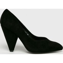 Answear - Czółenka Belle Women. Czarne buty ślubne damskie marki ANSWEAR, z materiału, na szpilce. W wyprzedaży za 69,90 zł.