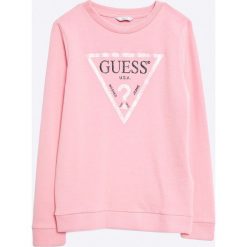 Guess Jeans - Bluza dziecięca 118-175 cm. Niebieskie bluzy dziewczęce Guess Jeans, z nadrukiem, z bawełny, bez rękawów, bez kaptura. Za 159,90 zł.
