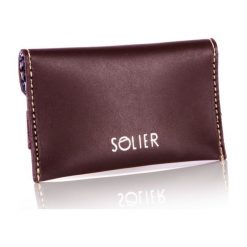 Cienkie skórzane męskie etui na karty Solier SW19 Ciemny brązowy vintage. Pomarańczowe etui męskie Solier, ze skóry. Za 69,00 zł.