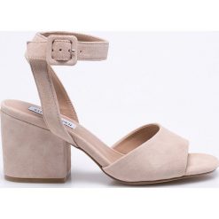 Steve Madden - Sandały Debbie. Szare sandały damskie marki Steve Madden, z materiału, na obcasie. W wyprzedaży za 269,90 zł.