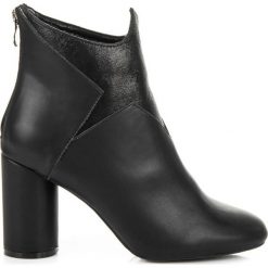 Botki na słupku RUBY. Czarne botki damskie lity vices. Za 123,90 zł.