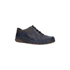 Buty Casu Granatowe półbuty skórzane sznurowane JO-15/1067/908. Szare trampki męskie Casu, bez wzorów, na sznurówki. Za 159,99 zł.