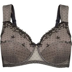 Biustonosze: Biustonosz „minimizer” bonprix czarno-brunatny