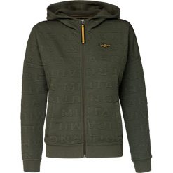 Bluza z kapturem AERONAUTICA MILITARE. Zielone bluzy damskie Aeronautica Militare, bez wzorów, z dzianiny, bez rękawów, z kapturem. Za 910,00 zł.